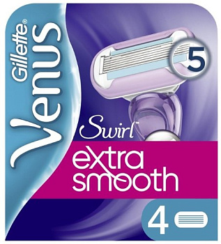 Gillette Venus Swirl, кассеты сменные для бритв, 4 шт. (арт. 206072)