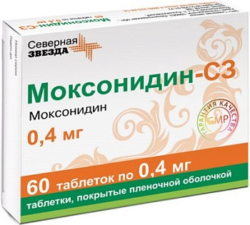 Моксонидин-СЗ, таблетки покрыт. плен. об. 0.4 мг, 60 шт. (арт. 206640)