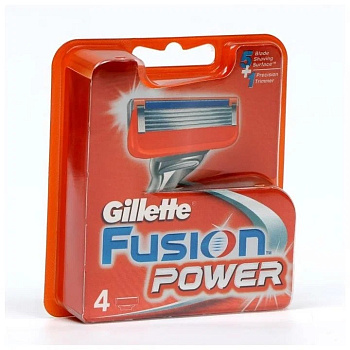 Gillette Fusion Power Red сменные кассеты, 4 шт. (арт. 260844)