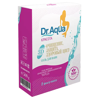 Dr. Aqua соль для ванн морская природная Череда 500 г, 1 шт. (арт. 323434)