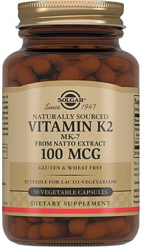 Солгар натуральный Витамин К2, капсулы 100 мкг, 50 шт. (арт. 216004)