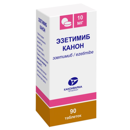 Эзетимиб Канон, таблетки 10 мг, 90 шт. по цене 1 479 руб., купить в Москве