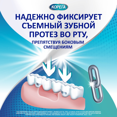 Корега Нейтральный Вкус крем для всесторонней фиксации съемных зубных ...